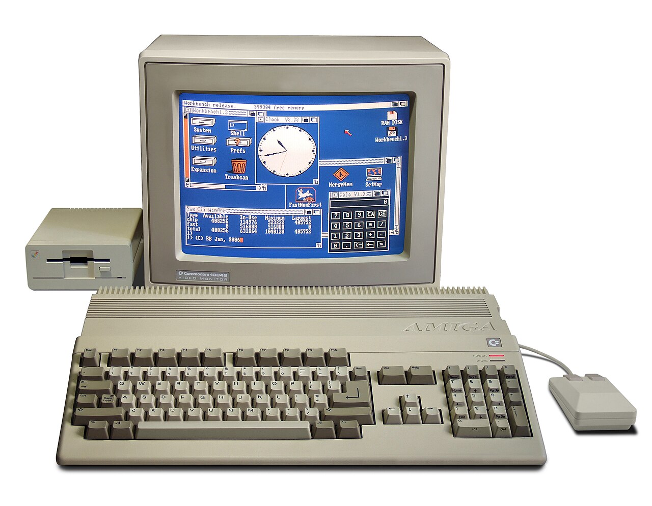 Amiga 500 with its monitor