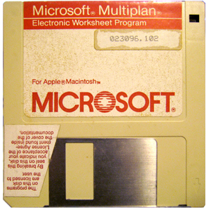 Microsoft Multiplan floppy disk for Macintosh